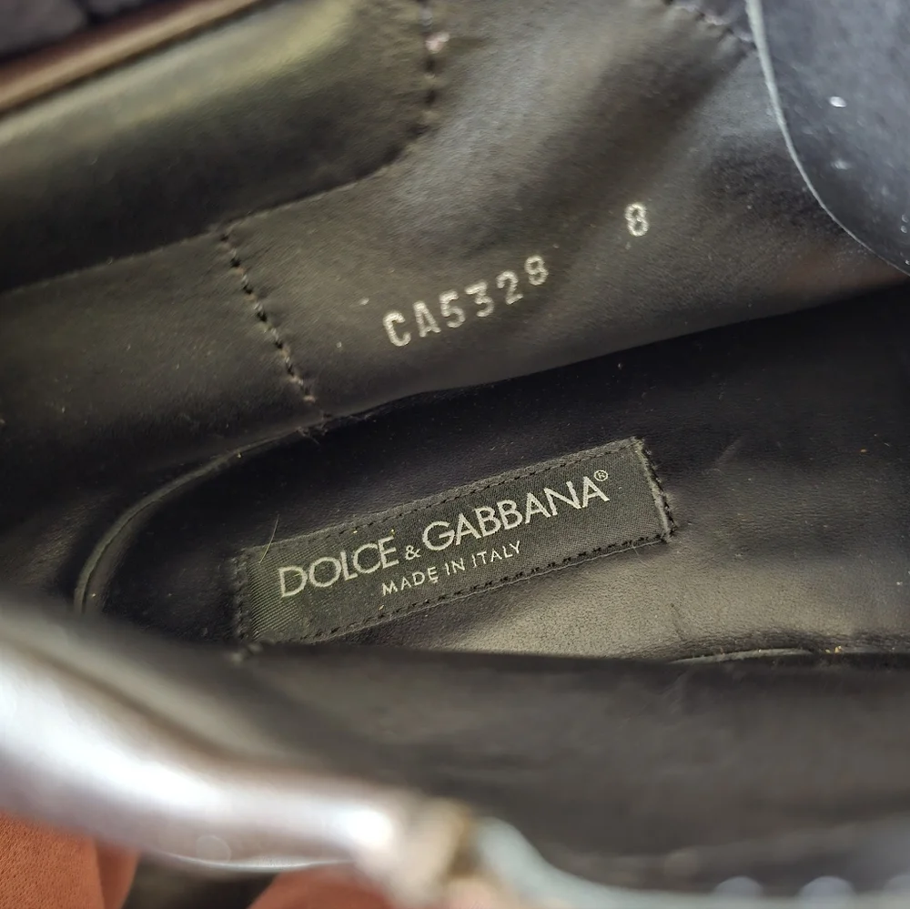 Dolce & Gabbana Chocolate Brown Suede Leather Inside Old Money Luxury Boots Sz 8